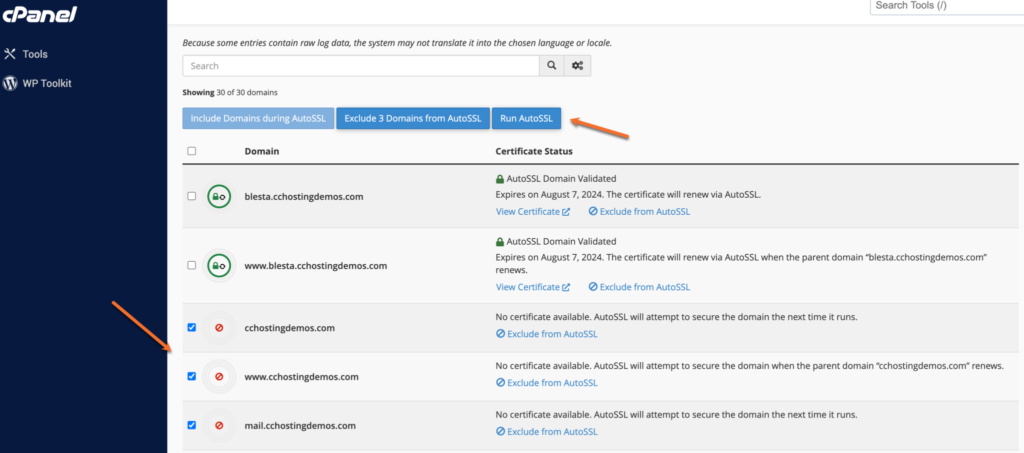 SSL/TLS Status 